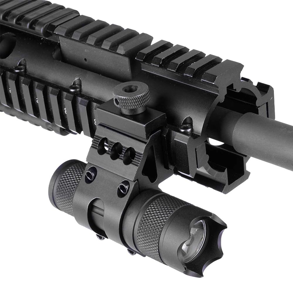 ACEXIER 25.4mm/30mm Supporto per Torcia elettrica Supporto per cannocchiale a sgancio rapido per Torcia Offset per Guida Picatinnly da 20 mm Accessori per Armi da Caccia