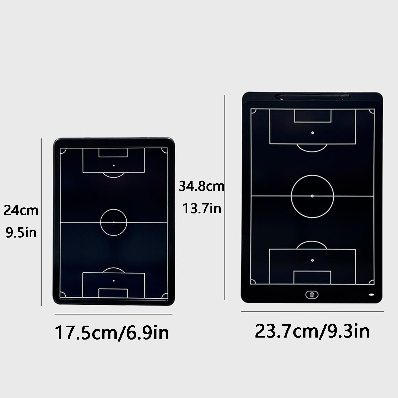 Pizarra LCD para Entrenamiento de Baloncesto, Pizarra Táctica Electrónica Magnética de Fútbol, con Bolígrafo de Inducción, Ligera y Portátil, para Entrenamiento Práctico(Black 2,Medium)