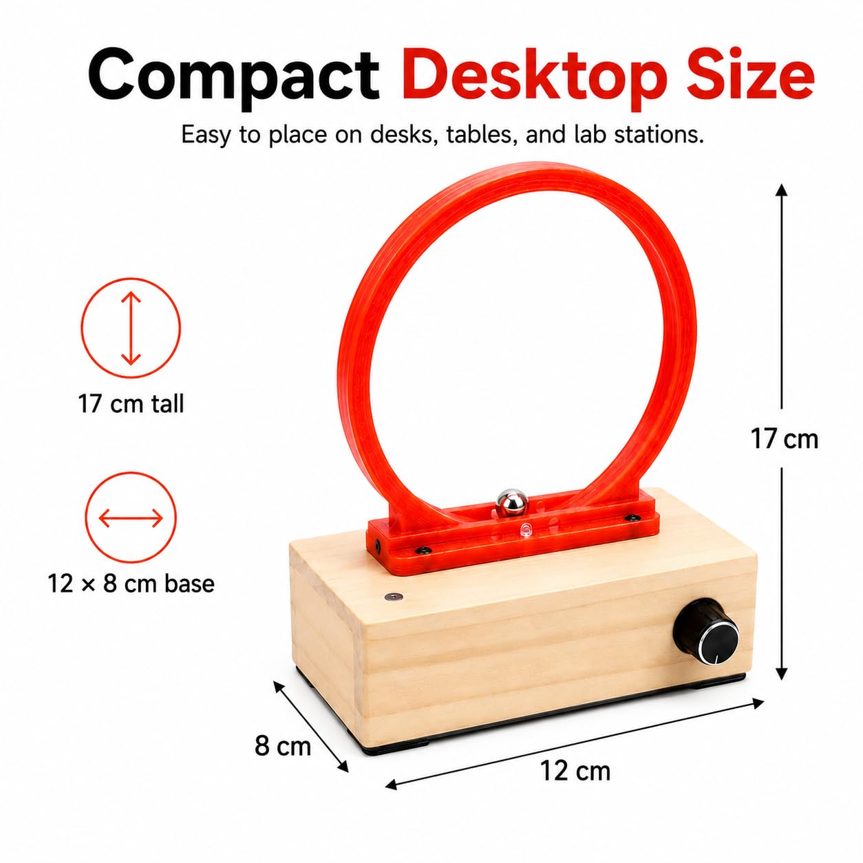 Model akceleratora elektromagnetycznego, Diy Perpetual Motion Machine z żelazną cewką kulową, nadruk 3D PLA i drewno, zestaw edukacyjny do klasy fizyki