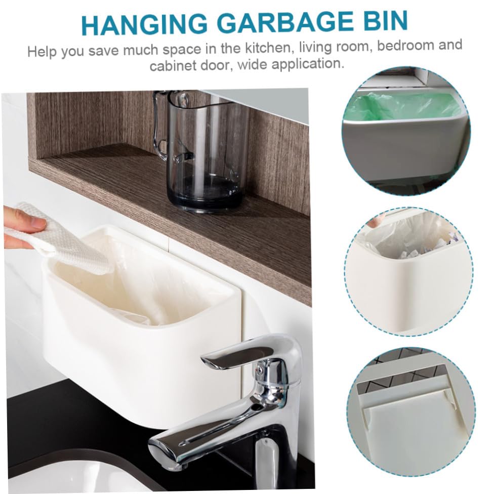 Papelera Colgante para Puerta de Gabinete Cocina Blanca miniatura 7