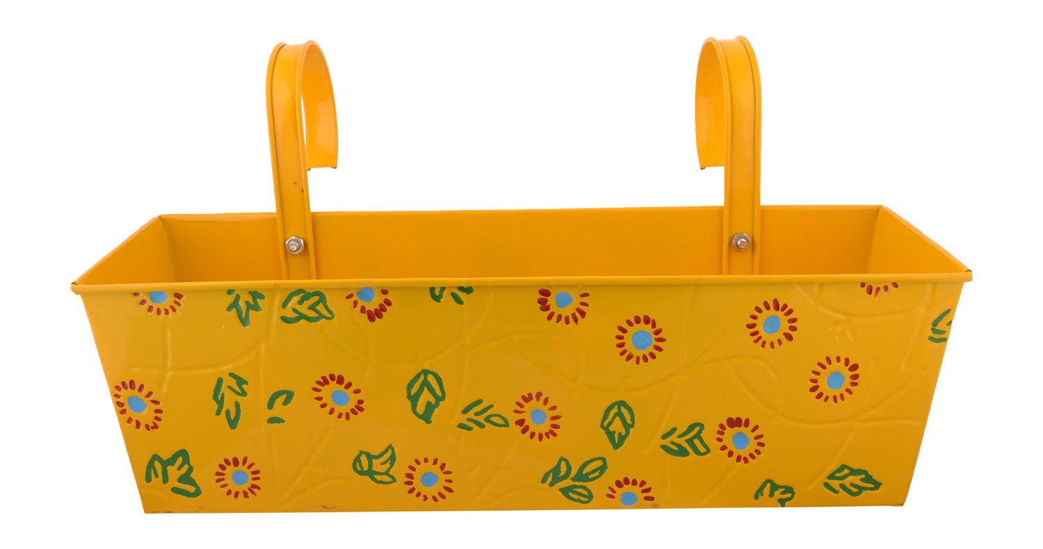 green girgit Metal Hand Painted Rectangle Planter Flower Pot, Yellow (B01HB1VTOQ) Amazon Price History, Amazon Price Tracker