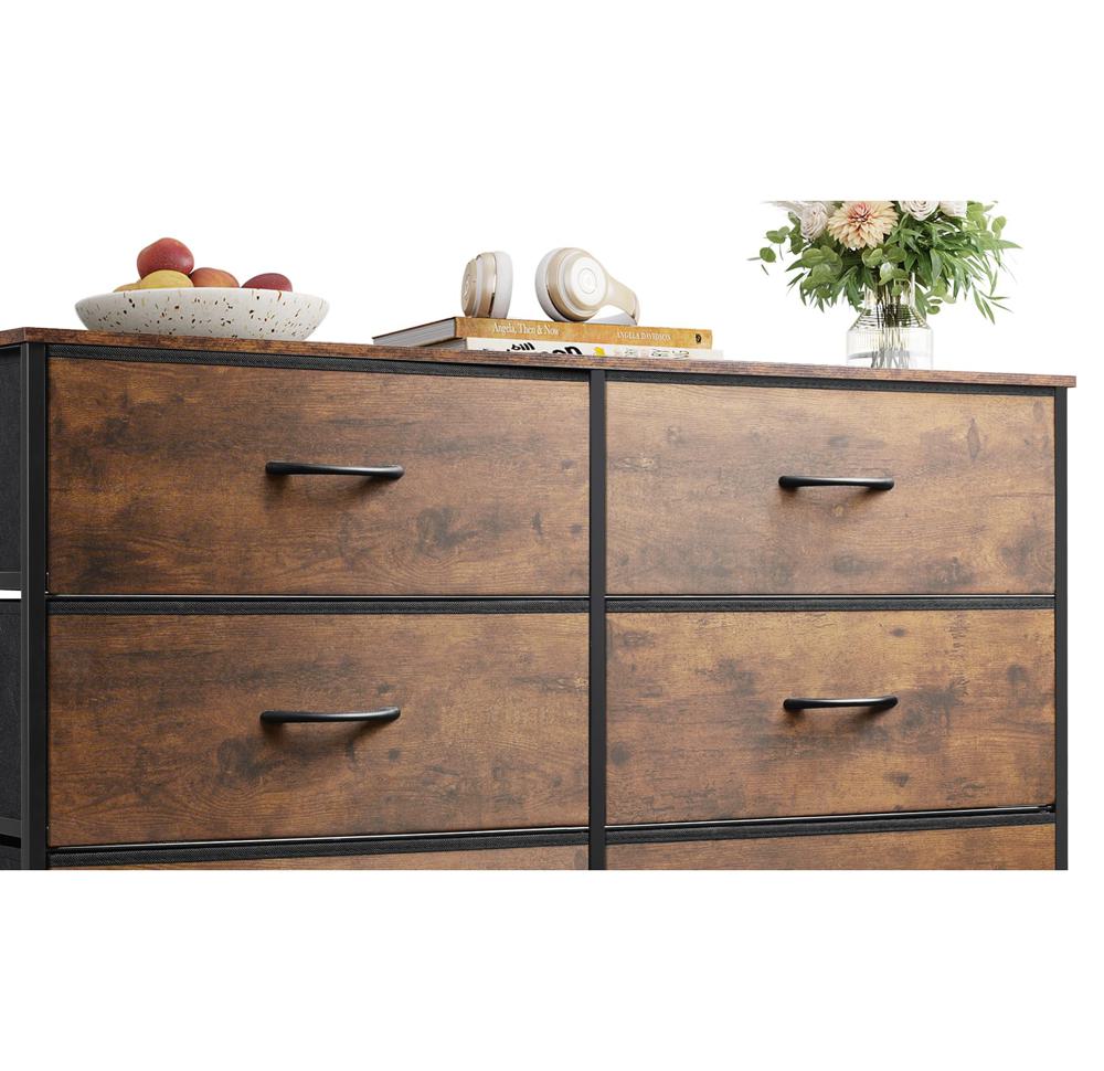 50 inch wide dresser Amazon.com: WLIVE Dresser for Bedroom with 6 Drawers, Wide Dresser TV Stand  for 50 Inches TV, with Fabric Drawers, Metal Frame, Wooden Top, Storage  Dressers for Bedroom, Hallway, Entryway, Rustic Brown :