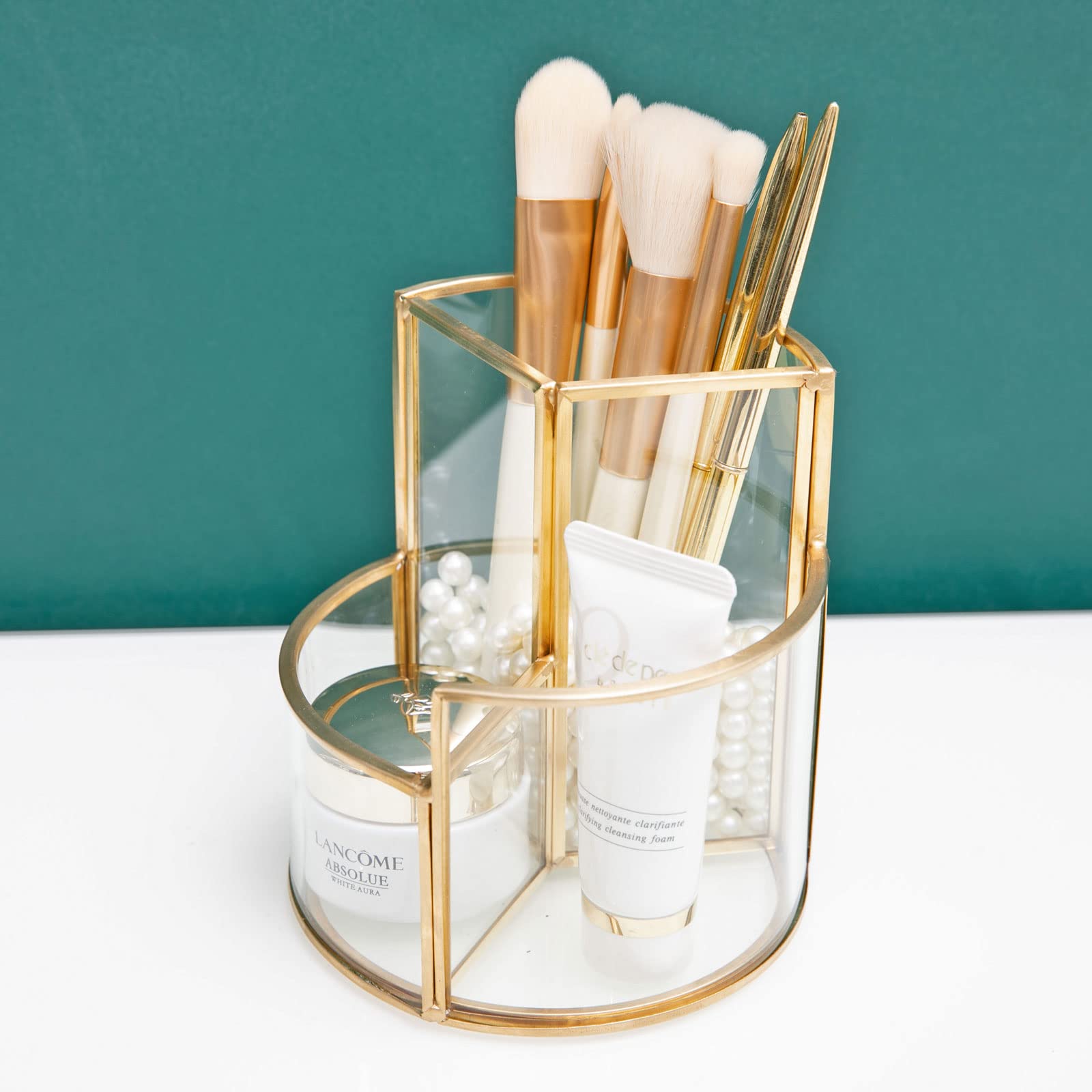 Relaxdays Organiseur Maquillage Acrylique 4 Tiroirs - Range Cosmétiques Bijoux 25x17.5x6.5cm
