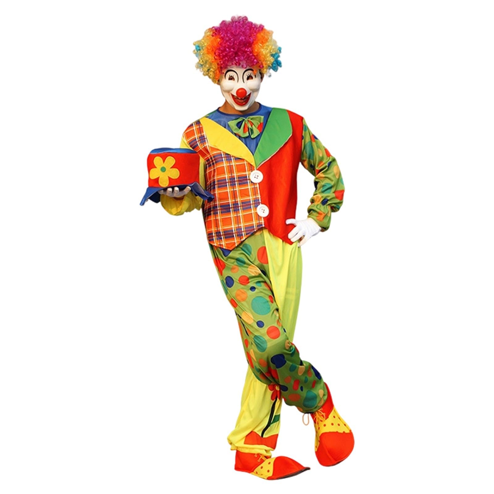 Adult Clown Circus Costume Party Fancy Dress Outfit Party Fashion - Clown Costume Unisex Adult Circus Children's Parties 2026 Carnival Theme Parties Adult Costume for Stage Performance Unisex