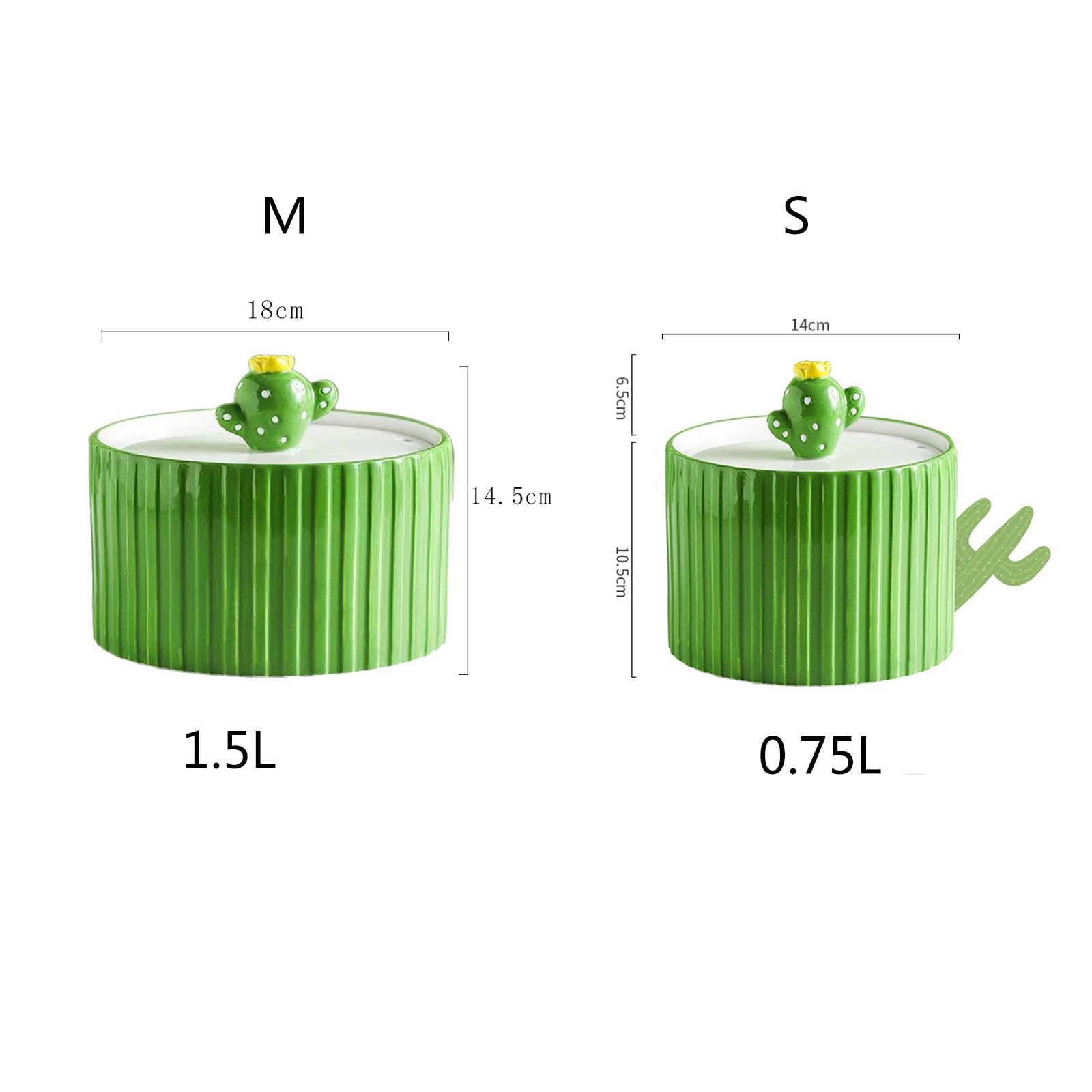 Fontana per Gatti in Ceramica, Fontana per Gatti da 50 Oz/1,5 L per Bere con Pompa Ultra Silenziosa E 6 Filtri di Ricambio, Distributore Automatico di Acqua per Gatti,M