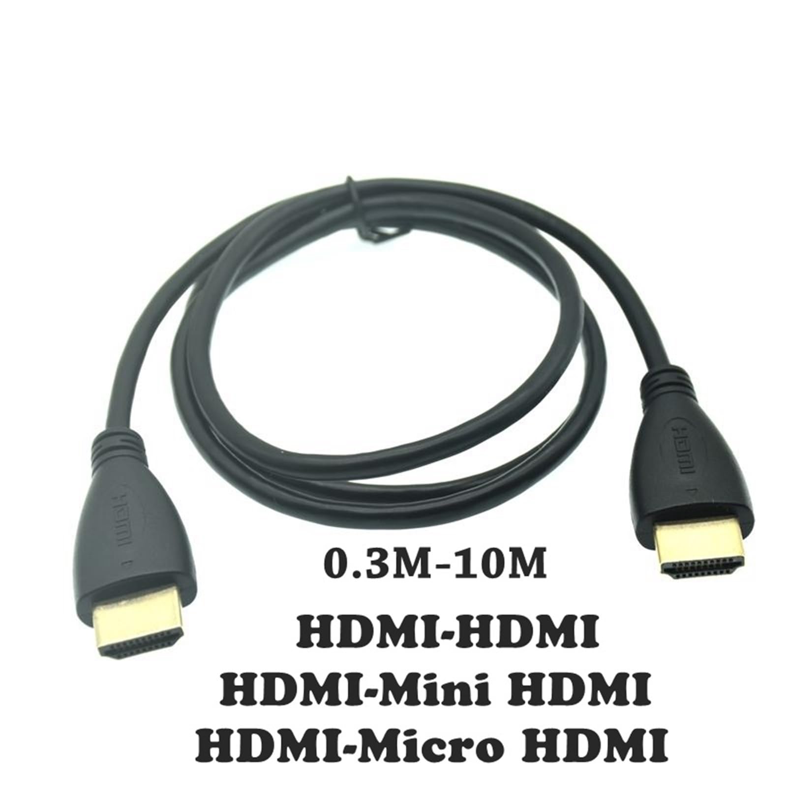 Adaptador Mini HD de 0,3 M-10M, conector Micro HD, Cable compatible con HDMI 4K, adecuado for PS3, HDTV, DVD, XBOX, PC Pro(10m,HD-066 Micro HDMI)
