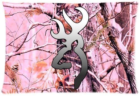 JDSitem Retro Vintage Realtrees Real Tree Camo Browning Cutter Logo 20 by 30 Inch Zippered Cotton And Polyester Rectangle Pillowcases Protector Case