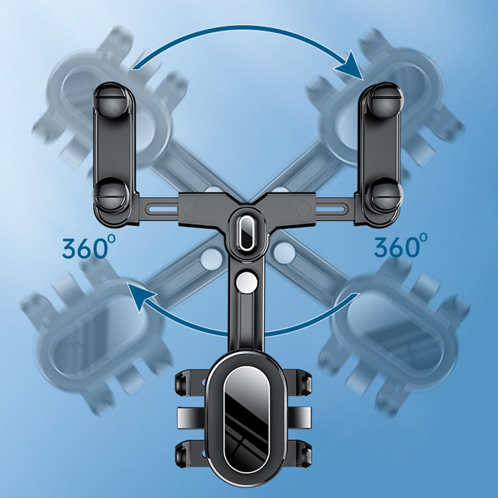360 supporto girevole per cellulare per auto, specchietto retrovisore, supporto per telefono semplice per smartphone
