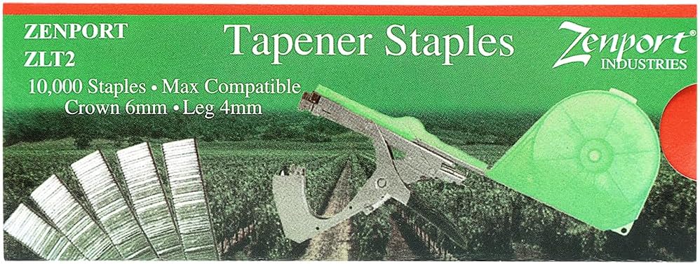 ZLT2 Staples for Plant Tying Tools, Compatible with MAX HT Tapener Tools, 10,000 Count