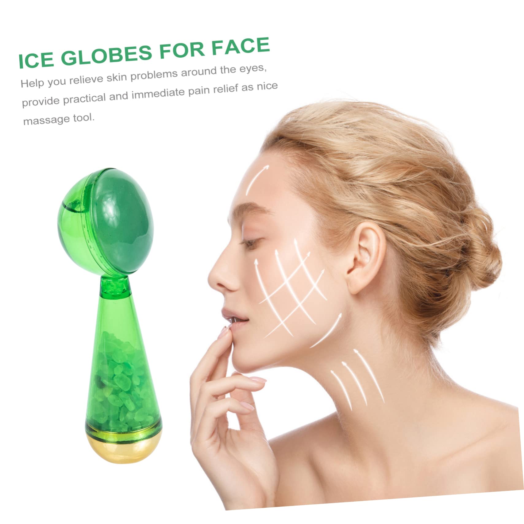 Ice Globe Beauty Gesichtsroller Eiskugel Kühle Massagekugel fürs Gesicht Handlich Hautschonend für Augen Hautpflege Zuhause und Unterwegs