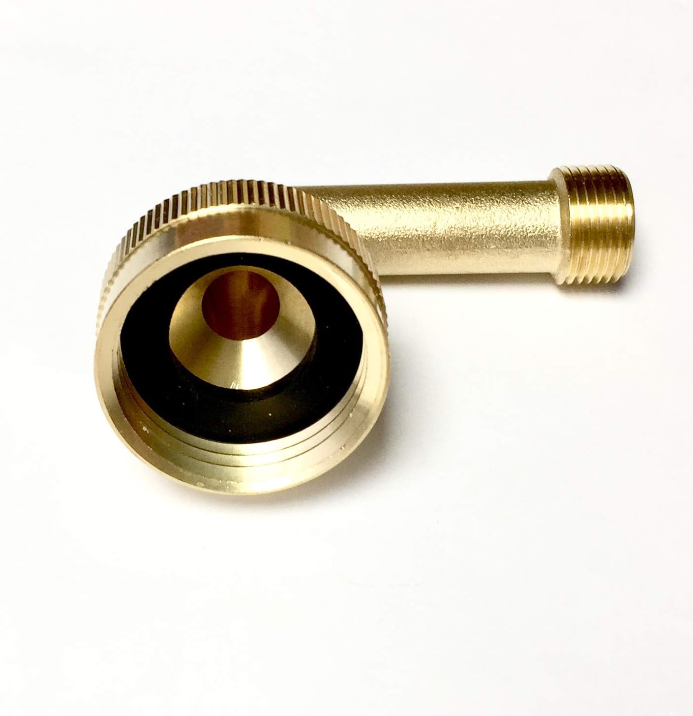 Premium No-lead brass dishwasher swivel connector elbow fitting 3/8" comp x 3/4" FHT