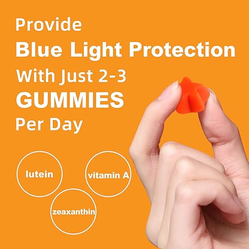 Miniatura 4 de Nature's Key Gomitas de luteína de 12 mg con zeaxantina y vitamina A para niños y adultos  Suplemento de salud ocular y función cerebral  Sabor a