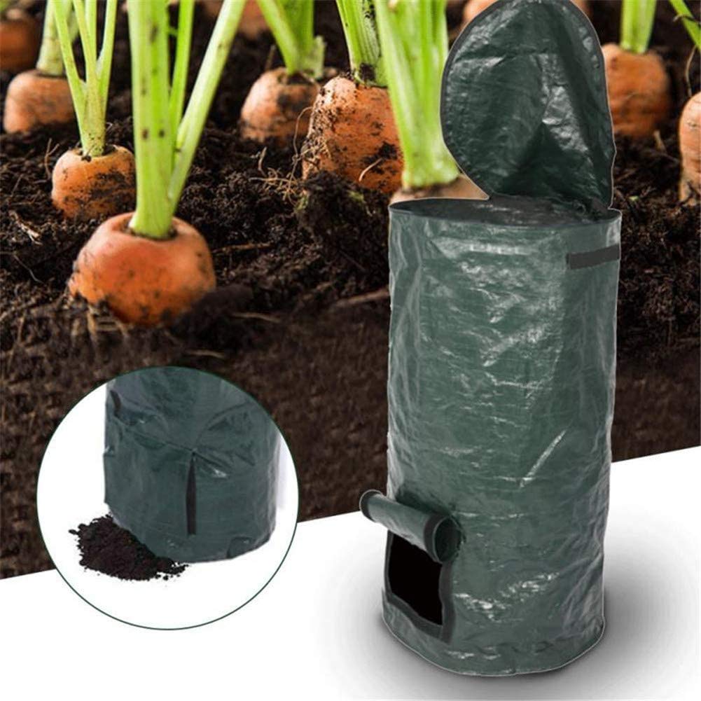 Sacco per Compostaggio Agricolo, Bidone per Compostaggio Pieghevole, Sacco per Rifiuti da Giardino, Sacco per Rifiuti per Foglie da Giardino Riutilizzabile per Impieghi Pesanti, Bidone per Compostag