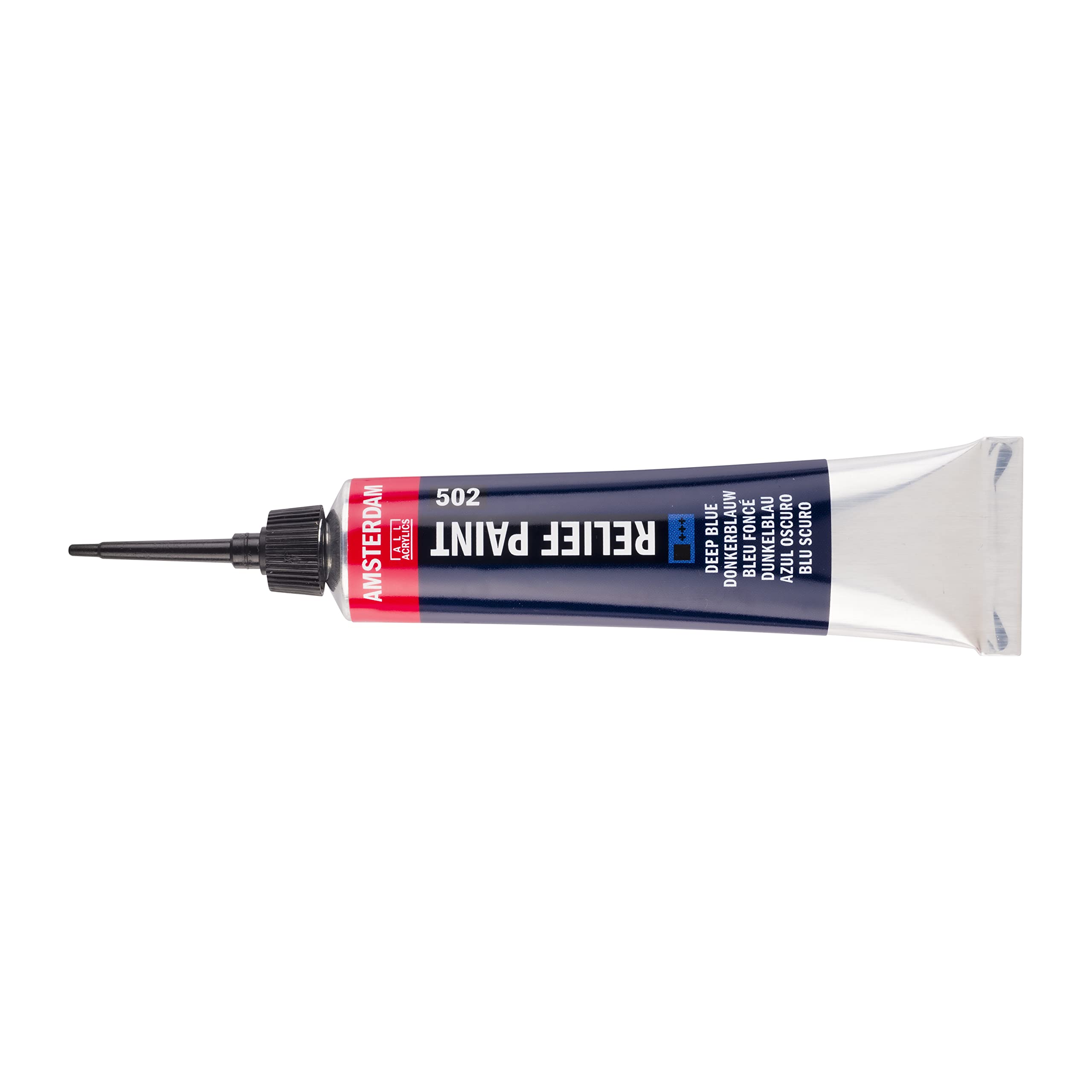 Amsterdam Deep Blue Relief Paint - 502-20 Ml - Lightfast Pigment - Waterproof 3D Effects - Versatile Surfaces - Crafted In Netherlands Size 0.0881849048