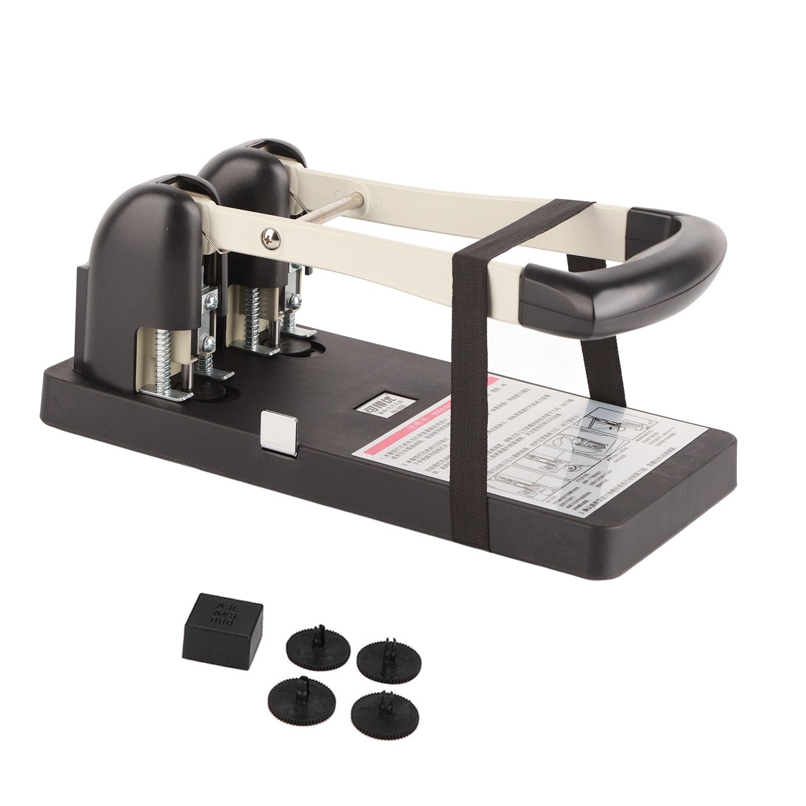 Perforatrice a 2 Fori per Cartellette, Perforatrice Manuale a 2 Fori per Risparmio di Manodopera Ad Alta capacità, Forza di Perforazione di 150 Fogli con Guida di Precisione,