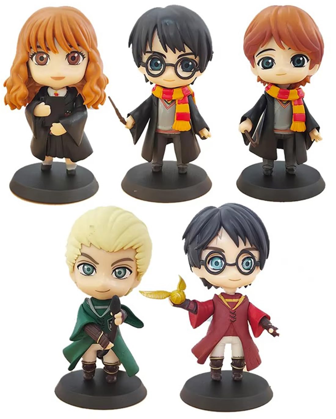Unyks Star Harry Potter 5 Pc Action Figure Set – Special Edition Collectible Figures with Pet | Dashboard Toy, Cake Topper, Desk & Study Table Decoration | Gift for Kids & Fans (Harry Set of 5)-image-7