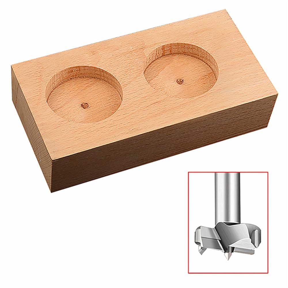 Punte da trapano noiose in acciaio al carbonio da 15 mm-80 mm Lavorazione del legno Sega a tazza autocentrante Set di utensili per taglierina per legno in carburo di tungsteno, 35 mm, Rotondo
