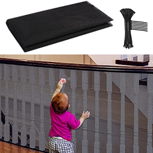 Rete Di Sicurezza Per Balcone E Scale - 3m X 79cm, Per Bambini E Animali, Con Fibbie E Corde - Foto 6