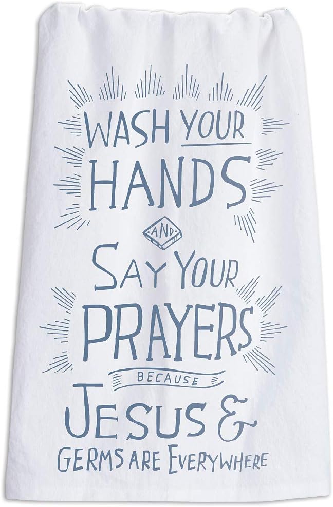 Novelty Tea and Dish Towel – Jesus and Germs are Everywhere