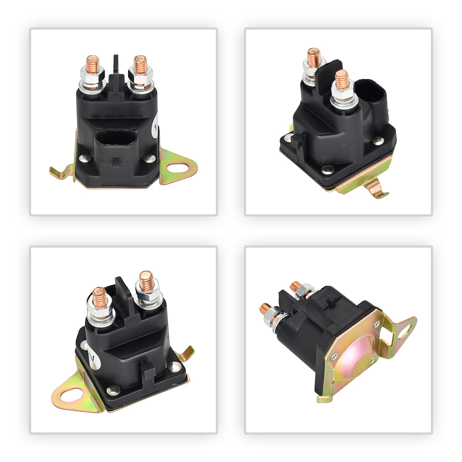 7CM-1241-212-51 Relé solenoide de arranque 12 V 2 terminales, relé de solenoides para cortacésped sustituye a 7CM124121251 05167200 1118161105 M008904-000 M008904000 compatible con Trombetta