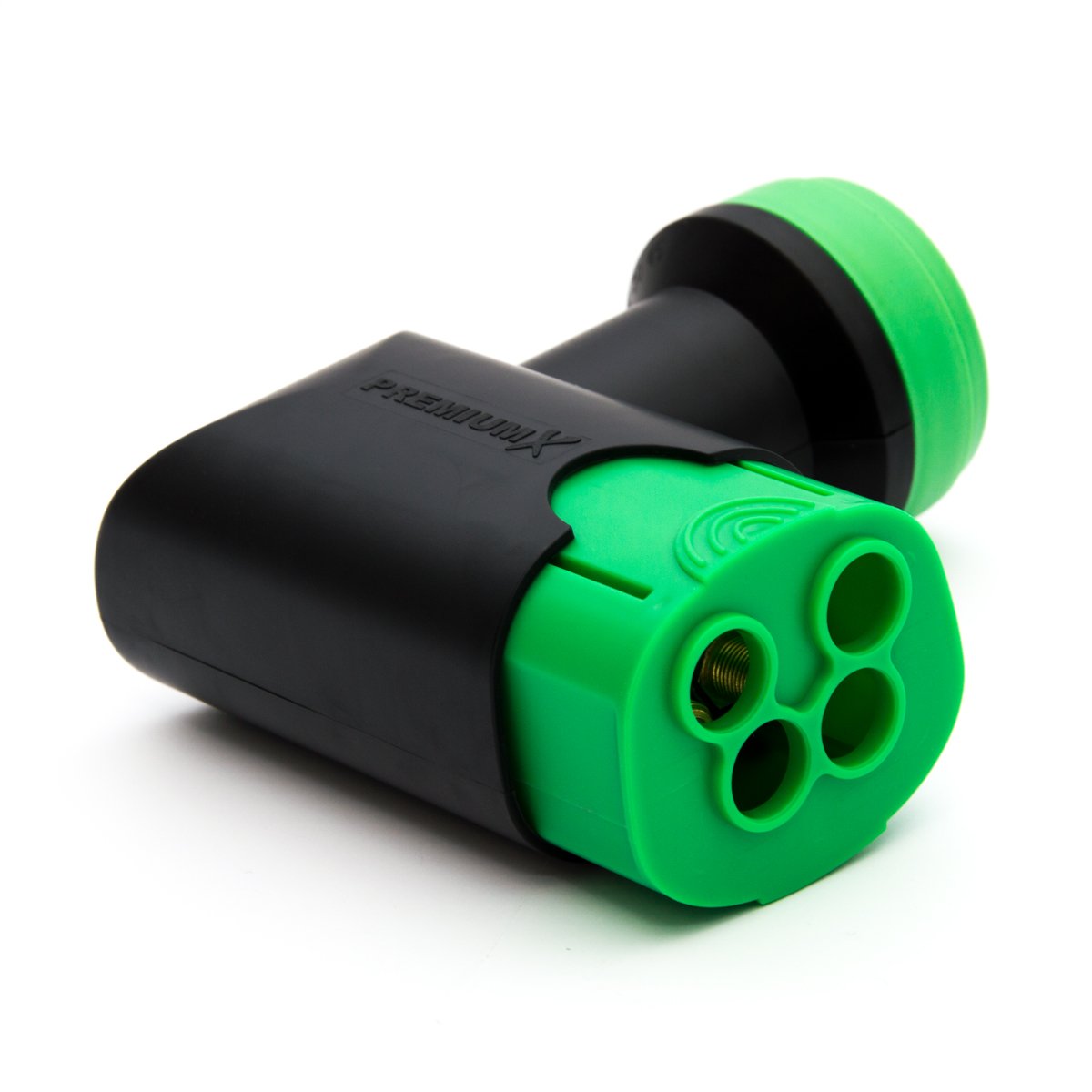 PremiumX Satelliten-Komplettanlage 60cm Satellitenantenne Anthrazit SAT Schüssel Green Diamond Quad LNB 8X F-Stecker