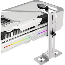 GPU Support Bracket, Video Graphics Card Support GPU Stand Holder with Magnet , Adjustable Anti Sag GPU Stand 35-125mm, Support GPU 4090 Thickness Support up to 75mmWhite