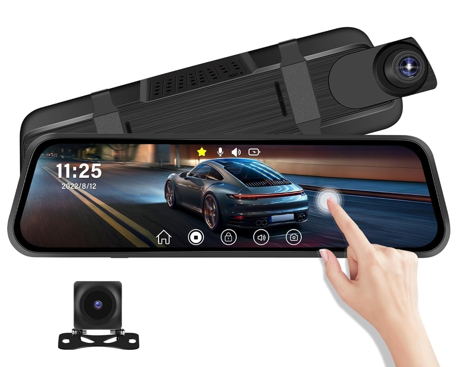AUTO SNAP Dual Dash Full HD Front & Rear Reverse Camera 9.66" IPS Touch Screen Night Vision 170° Wide Angle Loop Recording Camera G-Sensor Parking Monitor Mirror Display Car DVR Cam (B0DJ3BRTD3) Amazon Price History, Amazon Price Tracker