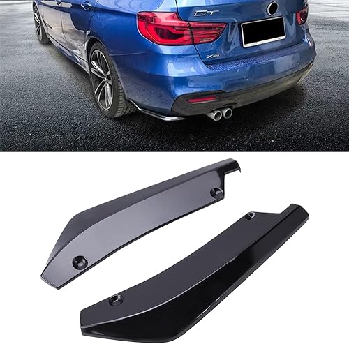 Miniatura 8 de Alerón universal brillante negro y rojo para parachoques delantero, difusor de alerón de barbilla, protector de ala protectora, kit de carrocería de