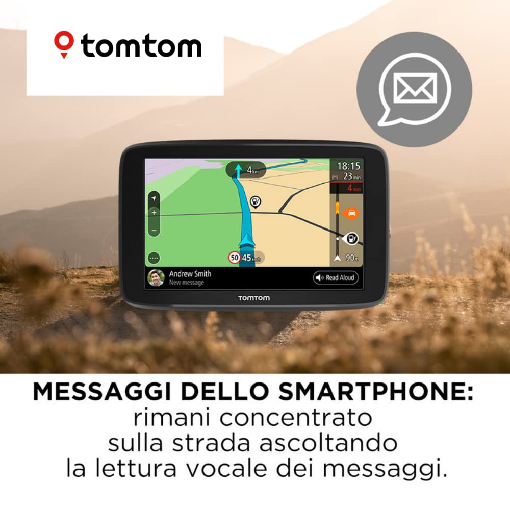 Tomtom Navigatore Satellitare per Auto GO Basic 5, Traffico, Tutor e Autovelox di Prova, Mappe Europa, Aggiornamenti Tramite WiFi, Supporto Reversibile Integrato, 5 Pollici