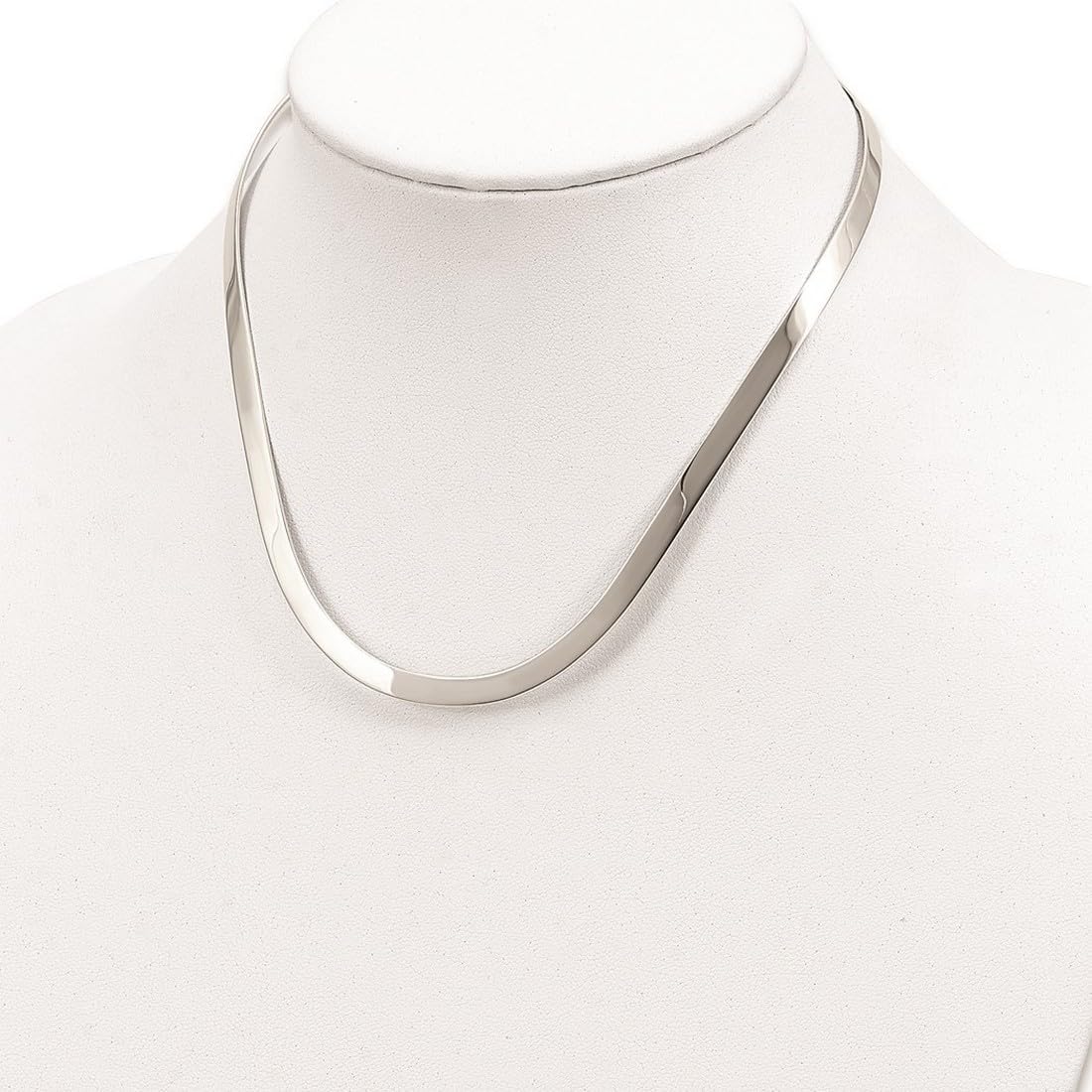 JewelryWeb 925 Sterling Silver Flexible 5mm Polished Neck Collar Necklace Collar Necklace for Women