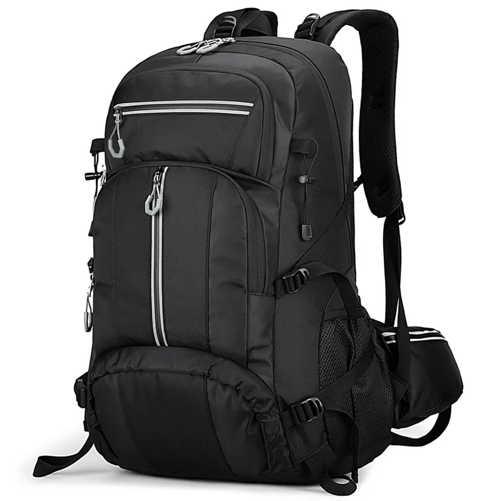 AKLISA Backpack 50l Waterproof Lightweight Hiking, Camping, Travel Backpack For Men And Women-black