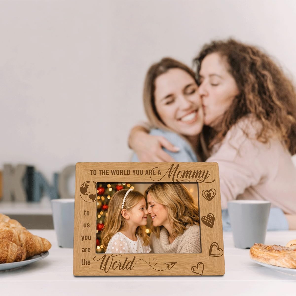 Mommy Picture Frame, To the World You Are a Grandma, to Us You Are the World Frames, Heartfelt Gift for Mom on Mother’s Day, Birthday, or Anniversary, Insert 4 * 6 inches Photo image 3