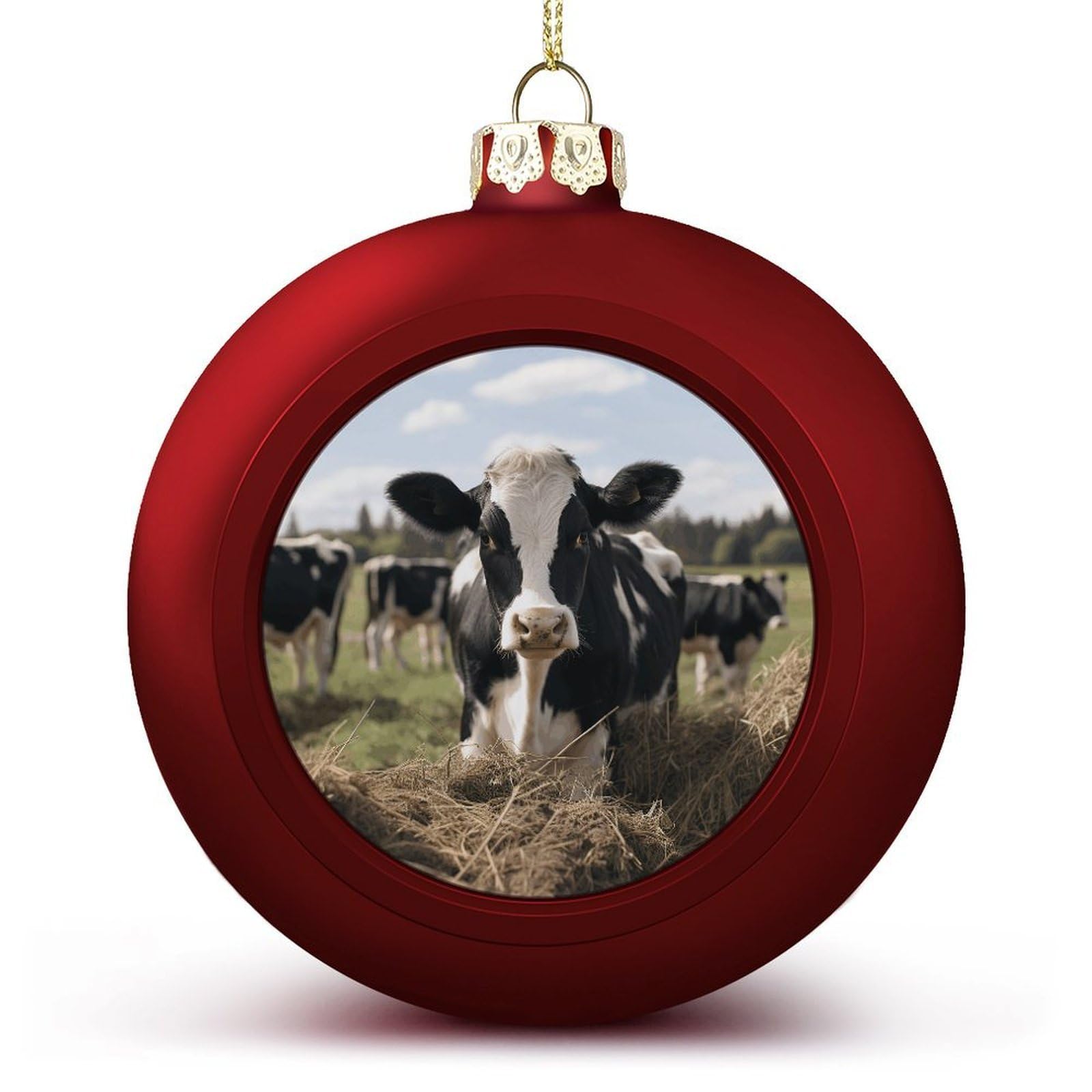 Décorations de sapin vaches de Noël incassables pour fêtes et mariages