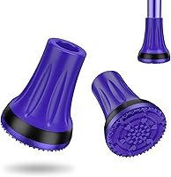 Vista 12 de supregear Puntas de bastón de 3/4 pulgadas (paquete de 2), almohadilla de goma de repuesto antideslizante para todo terreno, resistente, 0.75
