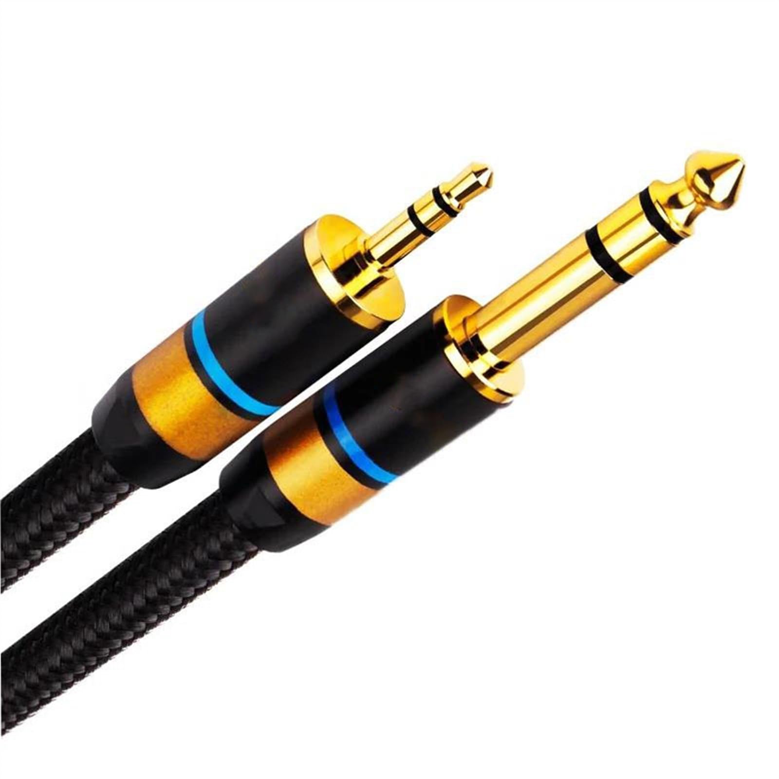 kabel audio instrumentu muzycznego Kabel 3,5 mm do 6,5 mm Kabel Jack 3,5 do 6,35 męski do męskiego Kabel AUX do gitary Mikser Wzmacniacz Odtwarzacz CD Głośnik(2m)