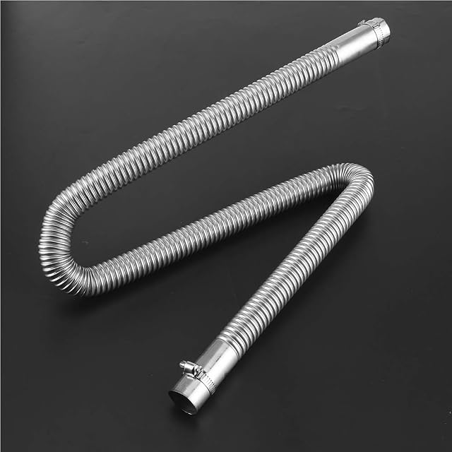 Air Heater Pipe, Stainless Steel Parking Air Heater Exhaust Pipe, Diesel Gas Vent Hose,2.5cm/1in Inner Diameter for Parking Air Heater for Air Diesel Parking Heaters, Car Heater (100CM)