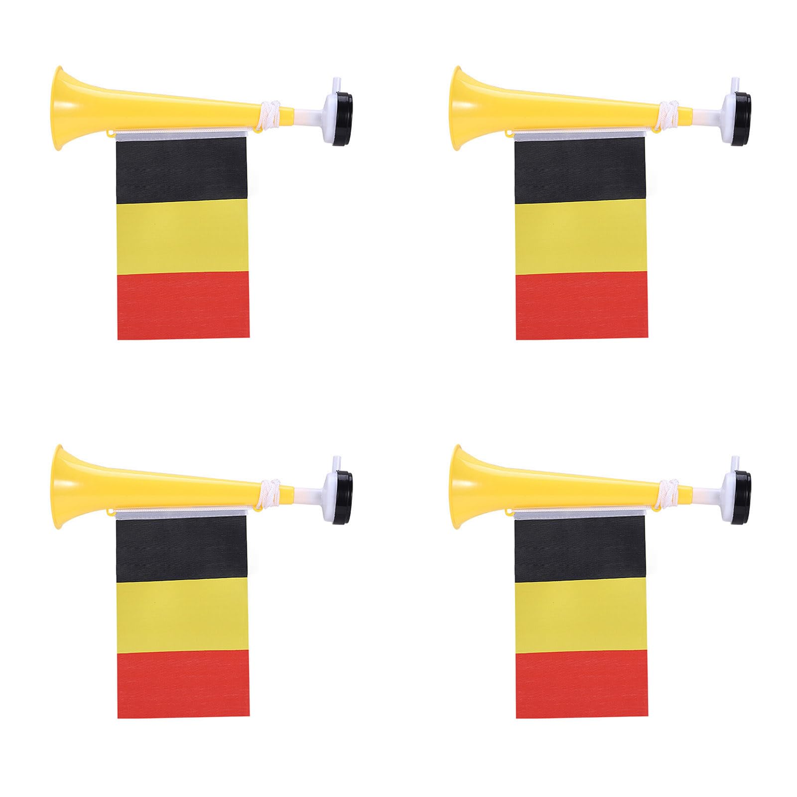Shurhome 4Pcs 2026 Year Soccer Event Flag Celebration Trumpets Vuvuzelas Cheering Horn for Game and Festival Occasion Fan Celebration Trumpets