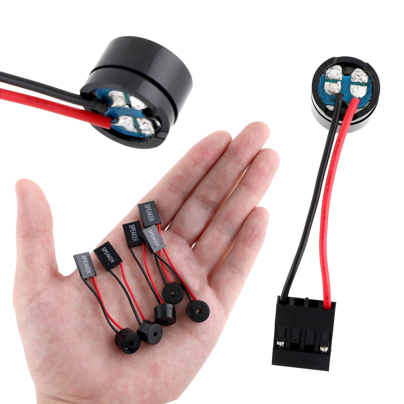 5 unids PC placa base altavoz mini ordenador caja altavoces pc interna mini enchufe zumbador placa base zumbador alarma 5