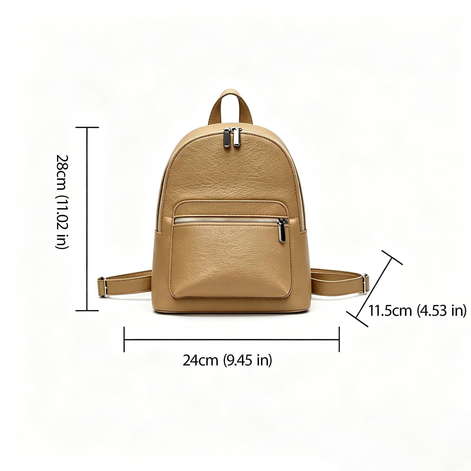 Mini PU moda casual zaino leggero giornaliero pacchetto a spalla sacchetto,White