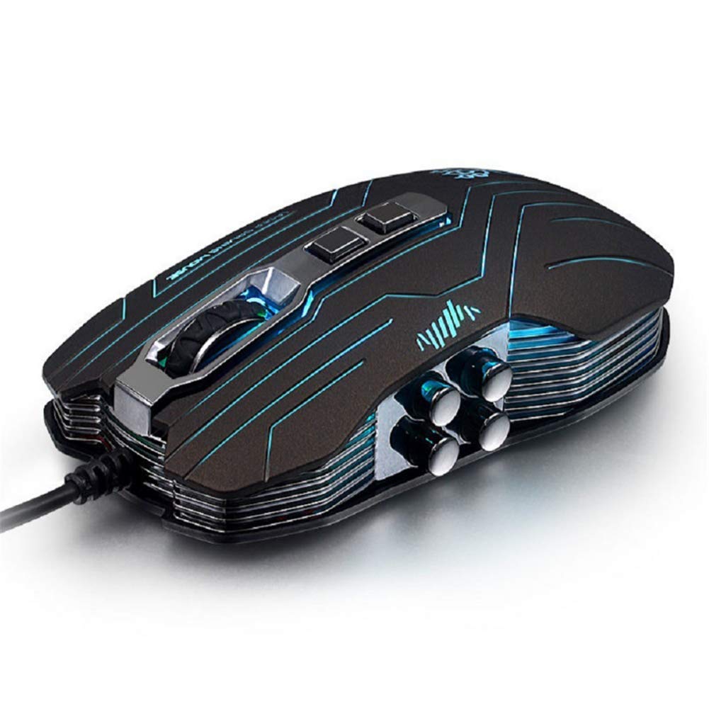 Mouse da gioco Gaming Mice Mouse da gioco a vibrazione cablata con ottica USB 9D a LED a 3200 DPI LED a 7 colori
