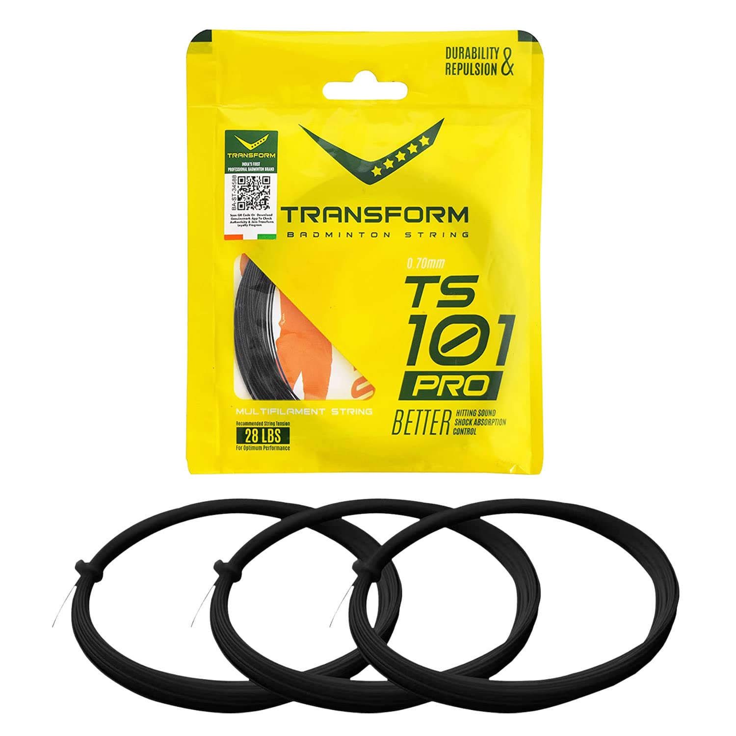 Vicky Transform Badminton String TS 101 10.5 mm Length Durable Plastic Anti Abrasive PA Coating Easy Installation (3 Pcs)-picture-16