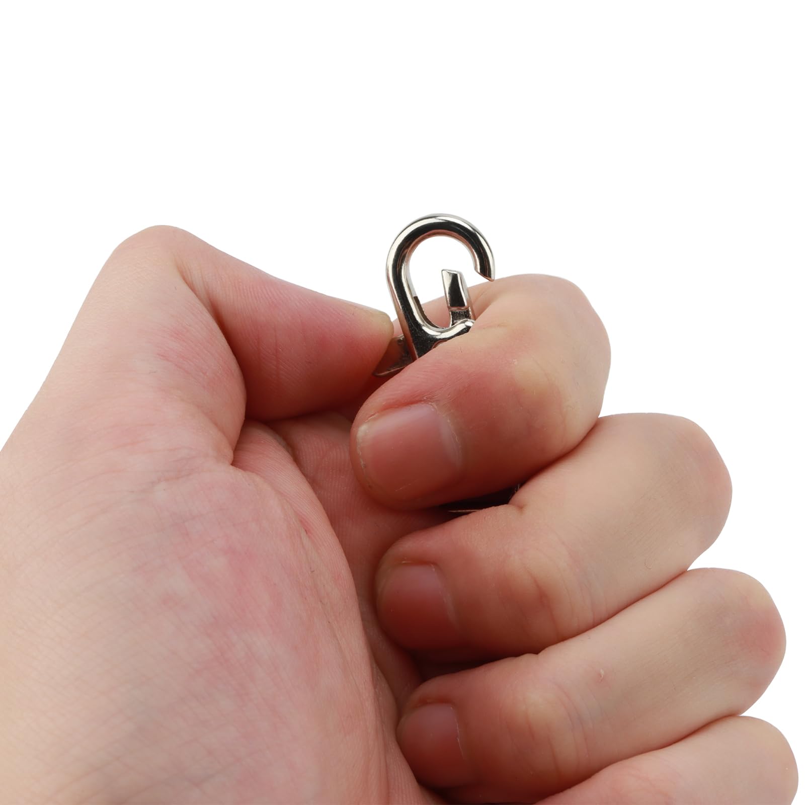 400 pezzi Moschettoni Portachiavi, Chiusura Portachiavi in metallo, con anello rotante a 360°, per ricambi e progetti creativi, borse e tracolle, larghezza 16 mm, Argento