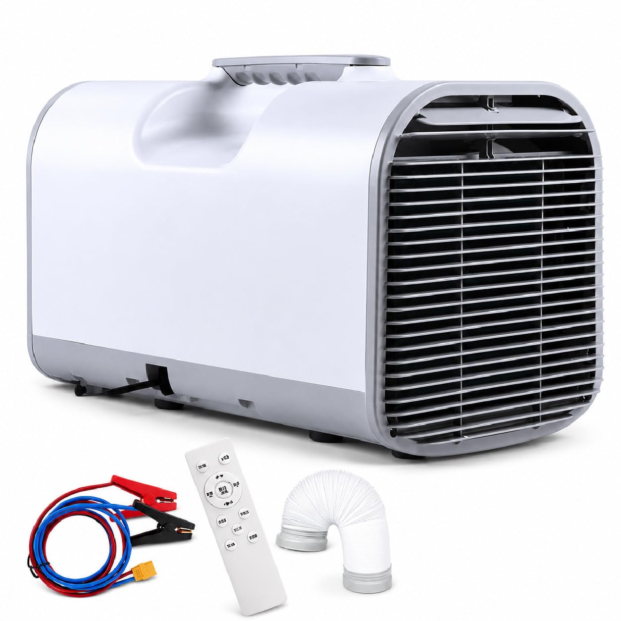Sushangmao Portable Camping Air Conditioner, 4777 BTU Tent AC Unit with 4-in-1 Cooling Fan Sleep Dehumidifier Modes, AC/DC Ready, Quiet Portable Cooler for RV Truck Van Tent