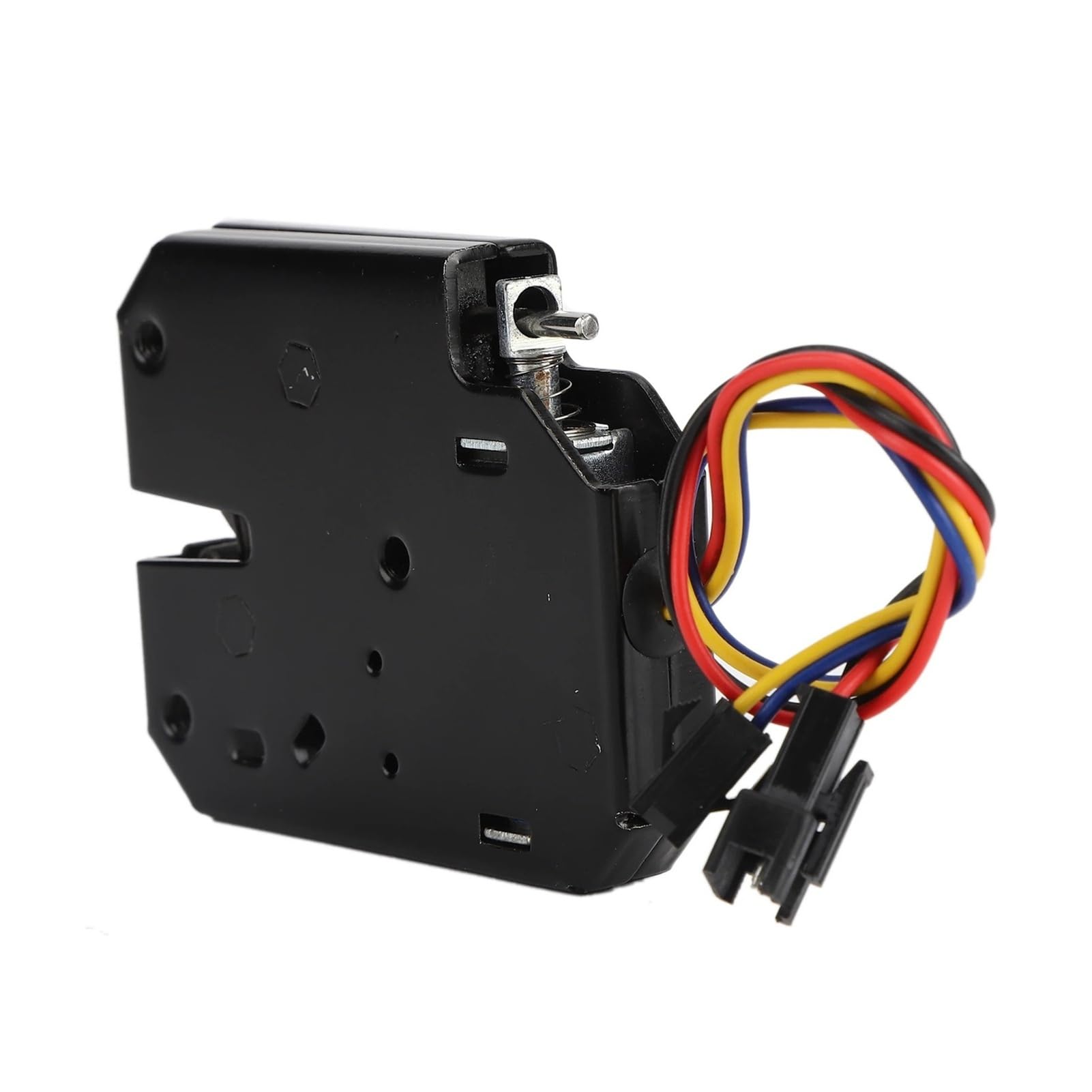 Cerradura eléctrica para gabinete, 12 V, 2 A, electromagnética, control eléctrico, armario, cajón, cerradura, acero, herramienta de bloqueo eléctrico negro