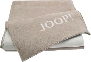 Joop!® Uni-Doubleface, flauschig-weiche Kuscheldecke Sand-Pergament | Wohndecke aus Baumwolle und Polyacryl, Made in Germany, wärmende Sofadecke, Tagesdecke in 150x200 cm, OEKO-TEX Standard 100
