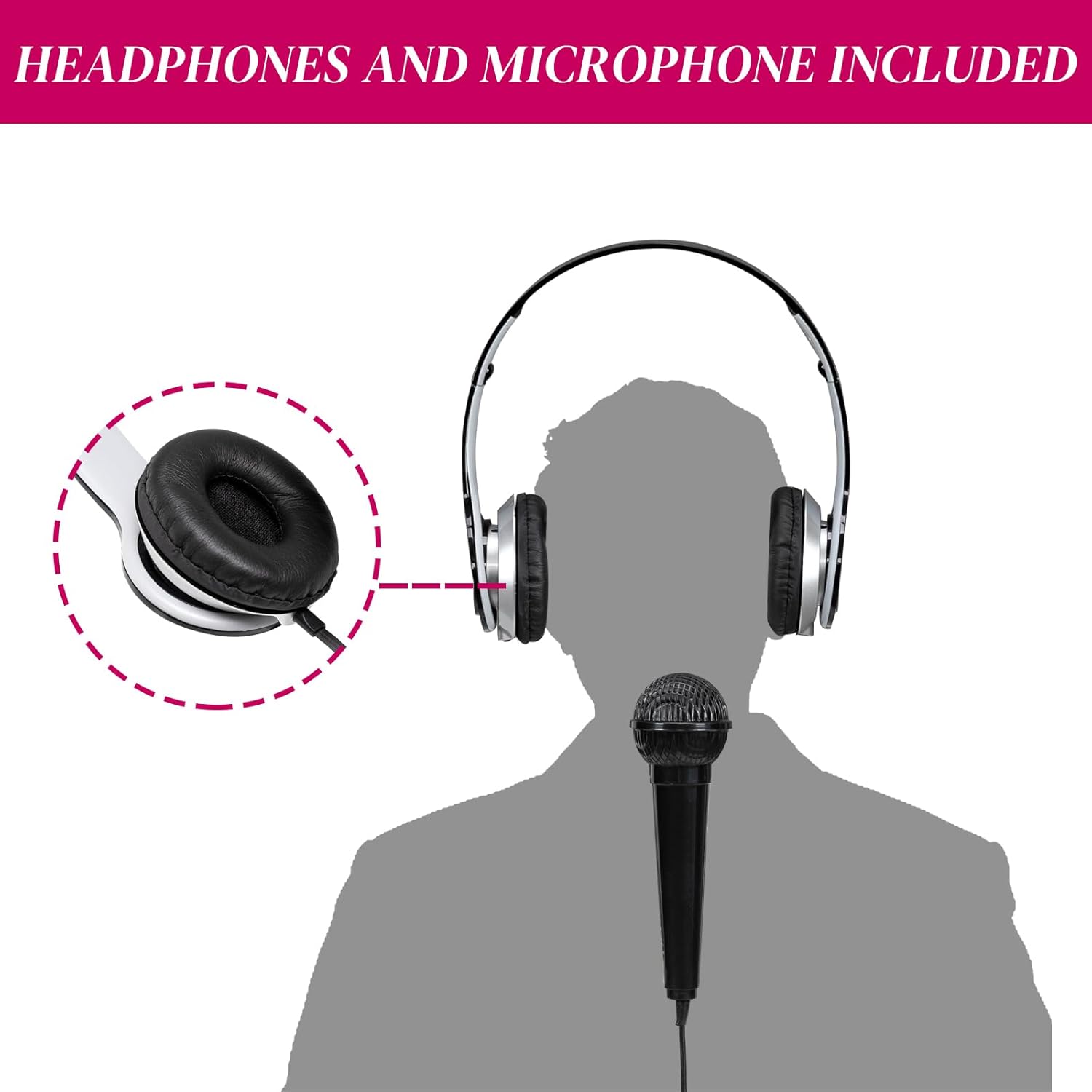 GLARRY 61-Key Portable Electronic Piano Keyboard for Beginner w/Lighted Keys, LCD Screen, Microphone, Headphones, 3 Teaching Modes, Built-In Speakers image 6 of 7 B08P19GL7N