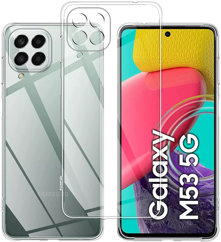 PrimeLike Ultra Clear Slim Anti-Slip Grip Soft Flexible Back Cover for Samsung Galaxy M53 5G / SM-M536B, SM-M536B/DS (Shockproof,Transparent) (B0B25FN1X5) Amazon Price History, Amazon Price Tracker