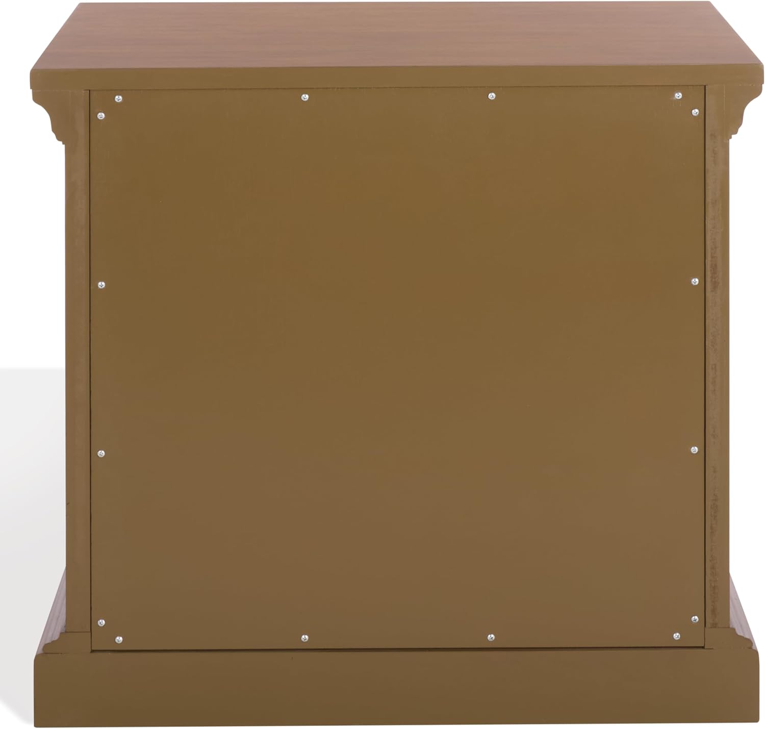 SAFAVIEH Couture Collection – Lizzy Walnut 2-Drawer Wood Nightstand, Fully Assembled Bedroom Storage with Metal Drawer Glides (SFV7727A)
