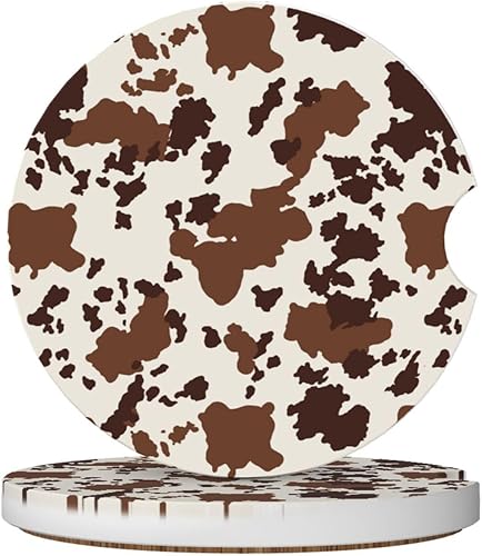 Miniatura 11 de Posavasos florales verdes y blancos para portavasos de automóvil, paquete de 2 posavasos para automóvil, posavasos absorbentes de cerámica con