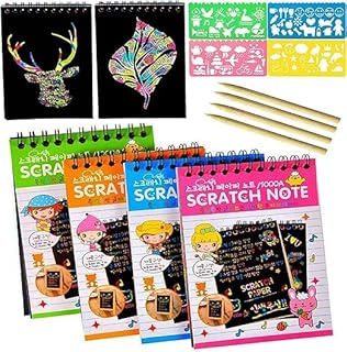 مجموعة دفاتر ملاحظات فنية بألوان قوس قزح مع 4 دفاتر ملاحظات صغيرة، و4 قوالب رسم، و3 أدوات قلم